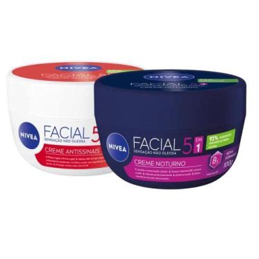 Imagem de Kit Nivea Creme Facial Antissinais 100g + Creme Facial Noturno