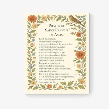 Imagem de A Oração da Paz de São Francisco de Assis | Presente para ela | Obra de Arte das Escrituras | Versículo da Bíblia Cristã | Tipografia | Cristianismo | Religioso | Fé Inspiradora | Decoração de Casa |