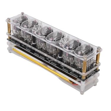 Imagem de GOWENIC Relógio de Tubo Nixie, Relógio de Mesa Digital de Acrílico RGB Com Controle Remoto, Exibição de 6 Tubos, Bateria de 3000mAh, Cronômetro de Timer, para Decoração de Escritório Em