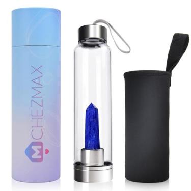 Imagem de Garrafa de água ChezMax Crystal Glass com cristal mutável