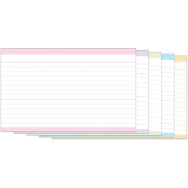 Imagem de Ficha Pautada com Tarjas - Número 3 - 5x8 50 Folhas - Tilibra, Único