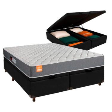 Imagem de Cama Box Bau Blindado Queen + Colchão D23 - Inducol