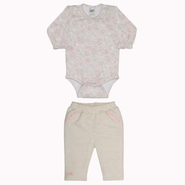 Imagem de Conjunto Bebê Menina Memories 2Pçs Bege - Sonho Mágico