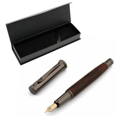 Imagem de Caneta tinteiro metal pena 0,5mm presente luxo com caixa - LUYKE