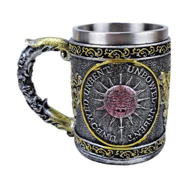Imagem de Caneca De Resina Medieval Com Sol E Detalhes Em Relevo