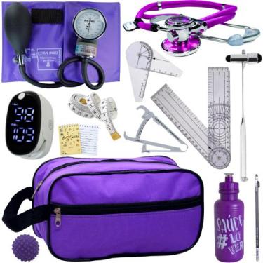 Imagem de Kit Fisioterapia Maleta Goniometro Martelo Buck Completo - Love Saude,