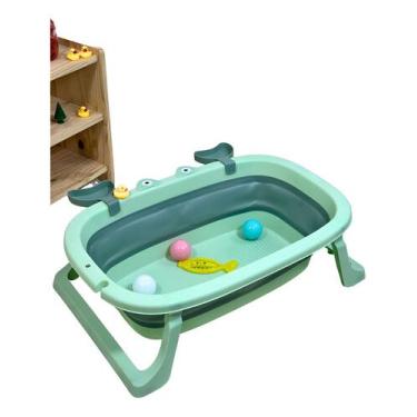 Imagem de Banheira Infantil Dobrável Tipo Ofurô Vitoriano Retrátil - Tibaby