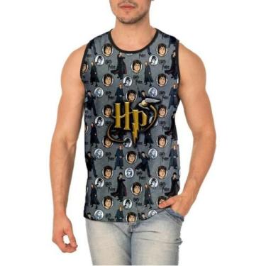 Imagem de Camiseta Regata Harry Potter Full Print Ref:387 - smoke, Preto, GG