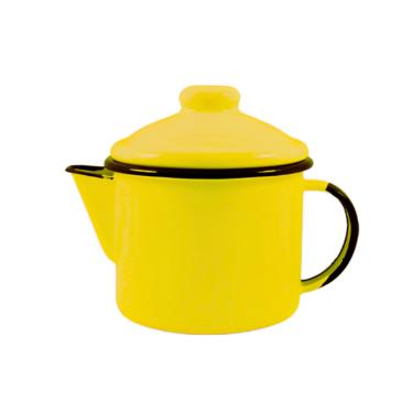 Imagem de Bule para chá 10 Esmaltado Amarelo 600 ml - Ewel