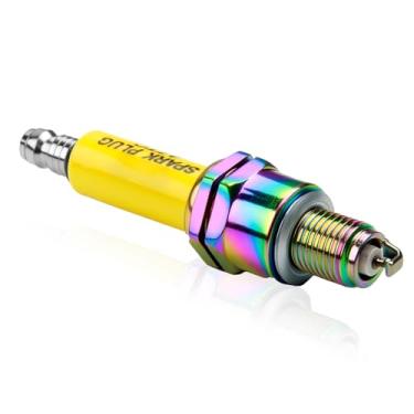Imagem de A7TC Vela de ignição irídio, rosca M10 × 1.0, serve para 49cc 50cc 125cc 150cc ATV Pit Dirt Bike Scooter SSR Apollo, eletrodo de irídio de alto desempenho para motocicleta/motor pequeno (Honda, Yamaha