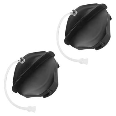 Imagem de WKZO Tampa de armazenamento de mangueira de esgoto para trailers, 2 peças, vedação segura para mangueira de resíduos de RV, capa preta à prova de vazamento, proteção de pré-armazenamento para