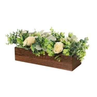 Imagem de MotiveTech Decoração de mesa central com flores artificiais rústicas, vasos de plantas artificiais, enfeite de mesa para de cozinha e ambientes internos