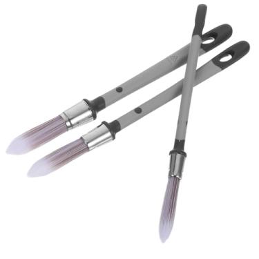 Imagem de OSALADI 3 pincéis de acabamento em diferentes tamanhos, pincéis de retoque e ferramenta de pintura de borda para rodapés e cantos de parede de casa