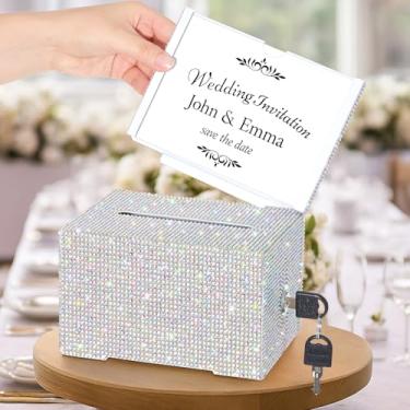 Imagem de MotiMind Caixa de sugestões com compartimento e fechadura, caixa de doação segura para arrecadação de fundos sorteio votação de casamento e envelope de coleta de dinheiro recepção de dinheiro dicas de