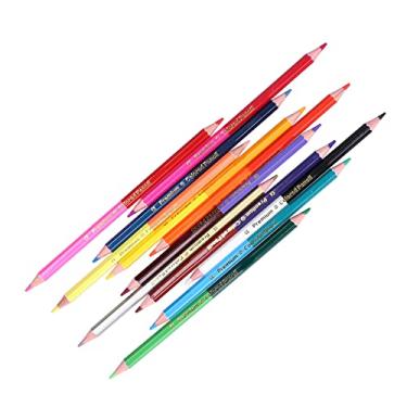 Imagem de YOUTHINK Lápis de Cor Com Ponta Dupla Lápis de Cor Com Ponta Dupla, Conjunto de de Pré-afiados Com 24 Cores Vibrantes para Crianças e Adultos Colorir