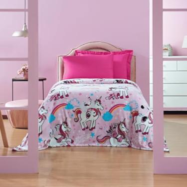 Imagem de Cobertor Manta Super Quente Macio Solteiro Estampas Magic (Unicornio)