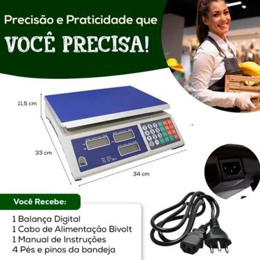 Imagem de Balança Digital Eletrônica Para Cozinha E Nutrição