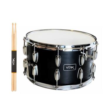 Imagem de Caixa Bateria Voik 14x8 Madeira CB14 All Nigth + Baquetas 7A