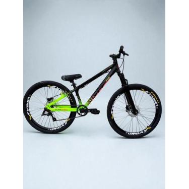 Imagem de Viking Tuff X44 Preto Verde Single Freio Hidraulico Flame Ddk Grau