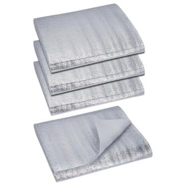 Imagem de DELORIGIN 4 peças de 78,7 x 11,8 polegadas resistente ao calor para pegadores de panelas, tapete de isolamento de espuma, forro térmico, tecido refletor de calor para porta-panelas, luvas de forno