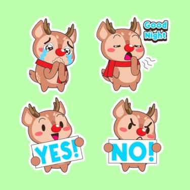 Imagem de Adesivos de Animais Kawaii para Decoração de Quarto, Caderno e Espaços Infantis - Estilo Fofo e Colorido 30x30cm