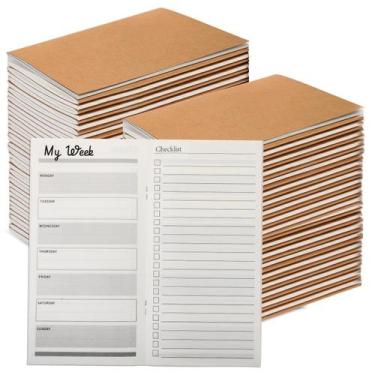 Imagem de Planner Qilery Pocket 2024 Habit Tracker, 100 unidades de papel Kraft