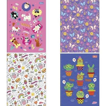 Imagem de Caderno Brochurão Capa Dura D+ 96 Folhas Feminino (pacote com 5 Unidad