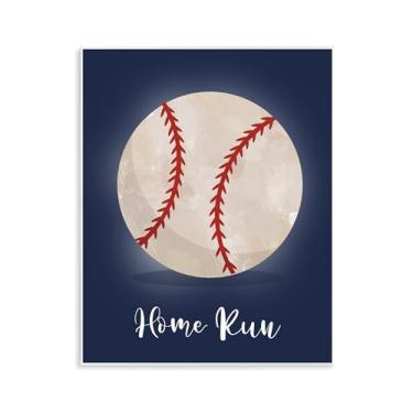 Imagem de Stupell Industries Arte de placa de parede Game On Home Run, design de Christine Simpson Art, 14 x 11