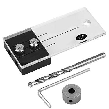 Imagem de Erawel Hole Drilling Guide Pocket Hole Jig Stop Bit Bits, Localizador, Ferramenta de Madeira Com Material de e Instalação Fácil para Unir Placas de Madeira, Compactos e Leves,