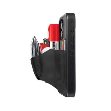 Imagem de Ninja Labs Capa de telefone Flex Pouch (estica para guardar mais de 30 cartões, Airpods, protetor labial, chave de carro e dinheiro) (preta/preta, iPhone 17 AIR)