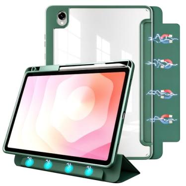 Imagem de E NET-CASE Capa magnética destacável para Samsung Galaxy Tab S11 2025 de 11 polegadas (SM-X736B/SM-X730), luz traseira ultratransparente à prova de arranhões, fácil de retirar e conectar, hibernar