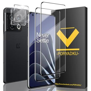 Imagem de [Pacote com 2 + 2] para OnePlus 10 Pro, protetor de lente de câmera, antiarranhões, ultratransparente, compatível com impressões digitais, compatível com capas