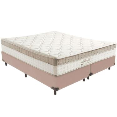 Imagem de Cama Box Bege E Colchão King Best Molas Ensacadas King 193x203x33 Anjos