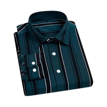 Imagem de Camisa Masculina Slim Fit Manga Comprida - Xadrez - Primavera/Verão, 4