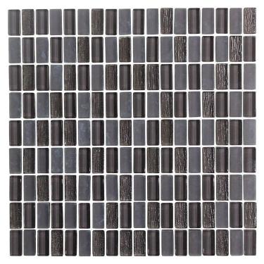 Imagem de Pastilha De Vidro Luce Dark Grey 3x1,5 Placa 30x30cm - 1313120003