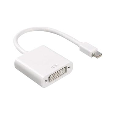 Imagem de HBFQMDJLX Cabo adaptador Mini DisplayPort para DVI, compatível com MacBook Pro, MacBook Air, ThinkPad, Dell XPS, branco