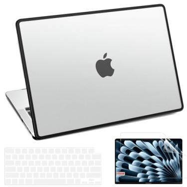 Imagem de Akit Capa rígida antirachaduras compatível com MacBook Pro 14 polegadas 2025 2024-2021 versão M4 M3 M2 M1 Pro/Max Chip, amortecedor de TPU macio anti-impressão digital + protetor de tela + capa de