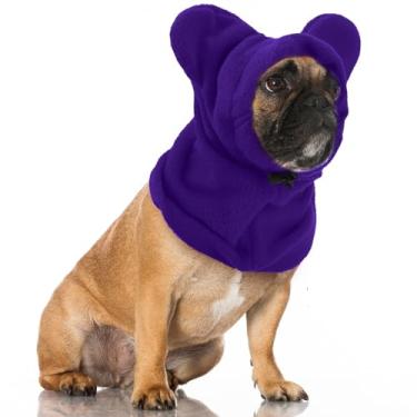 Imagem de Clysee Chapéus de inverno para cães, orelhas silenciosas para cães, aquecedor de pescoço, cachecol com capuz, capa de proteção contra ruído, gorro de cabeça, fantasia para cães de estimação e gatos