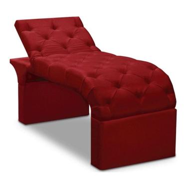 Imagem de Maca Estofada Estética Cílios Regulável Spa Suede Ana vermelho