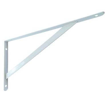 Imagem de Cantoneira Suporte de Prateleira Reforçada com Mão Francesa 30cm (Branco, 30cm)