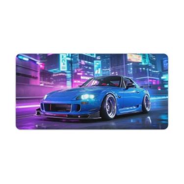 Imagem de HouLaiZhe Speed ​​JDM Car S2000 Cyber ​​City Night Gaming Mouse Pads JDM Car Desk Pads Grandes Mousepads para teclado de mesa Tapete de computador 30 x 60 cm