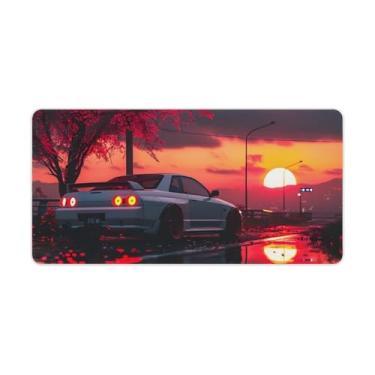 Imagem de HouLaiZhe JDM Car R32 Sunset Red Sun Reflexão Gaming Mouse Pads JDM Car Desk Pads Grandes Mousepads para Teclado Desktop Tapete de Computador 30 x 60 cm