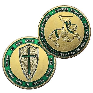 Imagem de Coin Armor Warrior Holy Shield Gilded Knight 4 cm de ferro