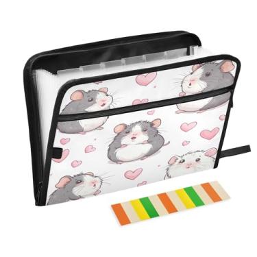 Imagem de CEBUGI Pasta expansível com 13 bolsos, organizador de arquivos sanfonado à prova d'água com etiquetas tamanho A4, organizador de documentos de papel para escola, material de escritório