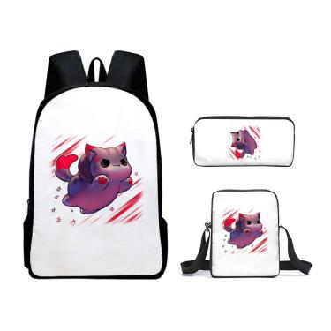 Imagem de Conjunto de mochilas escolares Aphmaus Anime para crianças, 3 unidades/lote