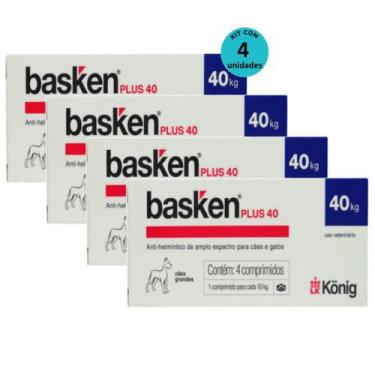 Imagem de Basken Plus 40 para Cães e Gatos 1 comp para cada 10Kg cx com 4 comp K