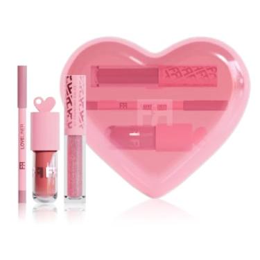 Imagem de Kit Love Fran Conjunto de Gloss e Lápis Labial para Realce dos Lábios, Brilho Atraente