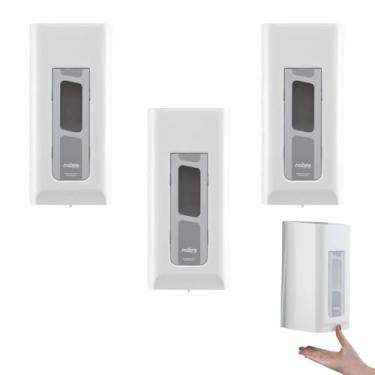 Imagem de Kit com 4 Dispenser para Sabonete Líquido ou Álcool Gel 800ml - Sem Reservatório, Branco, Nobre