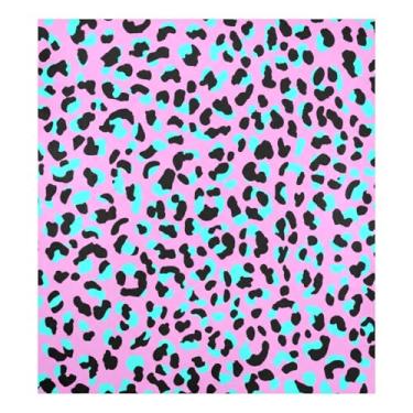 Imagem de Decoração de eletrodomésticos leopardo rosa azul para decoração de eletrodomésticos de cozinha 58 cm L x 66 cm A