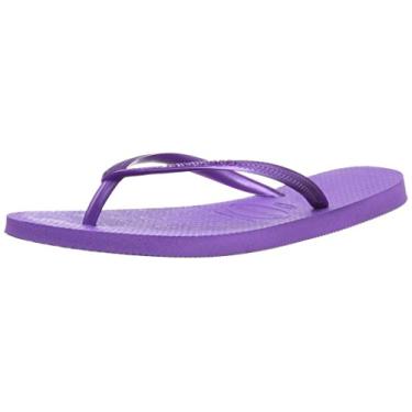 Imagem de Havaianas Sandália feminina fina da Mulher Maravilha, Violeta (mehrfarbig), 1-2